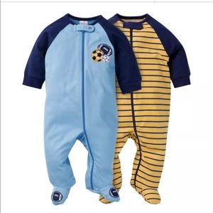 NWT 2-Pack Boys Gerber Jungle Sleep N' Play